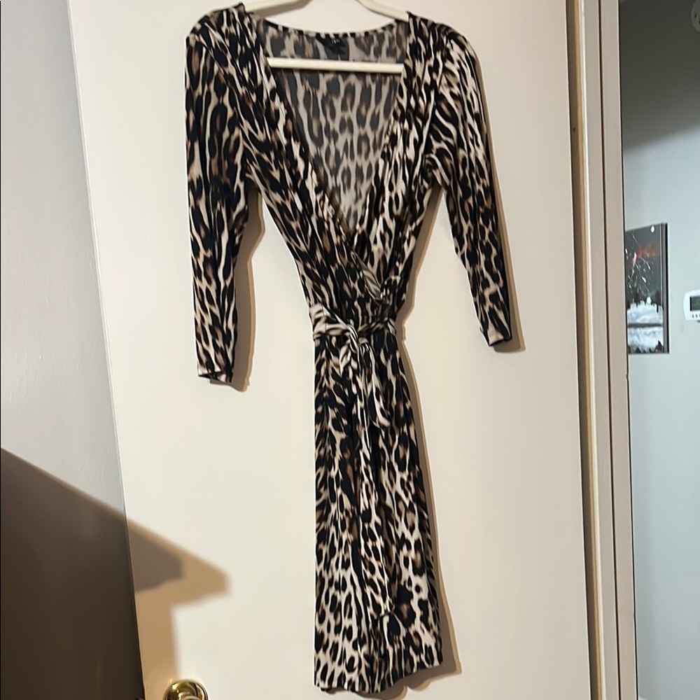 Leopard Print Wrap Dress